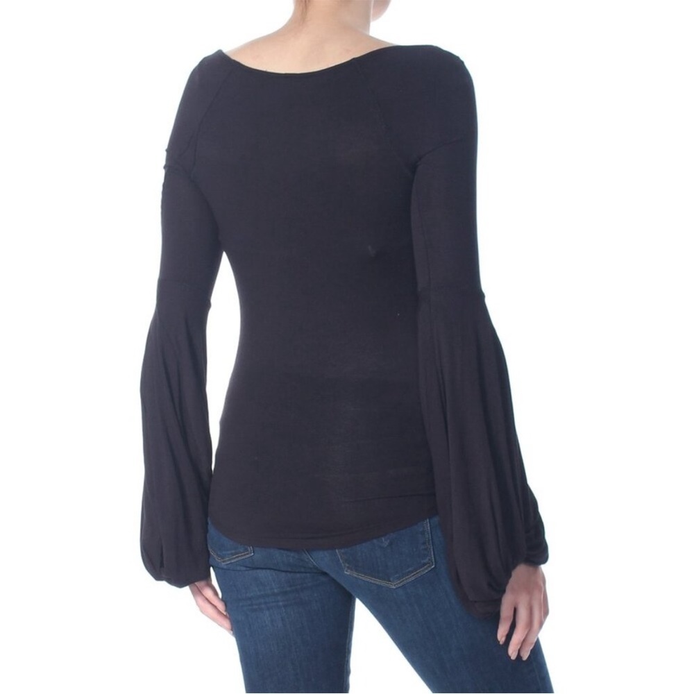 Free People To The Tropics‎ Bell Sleeves Top Black Large - Picture 3 of 11
